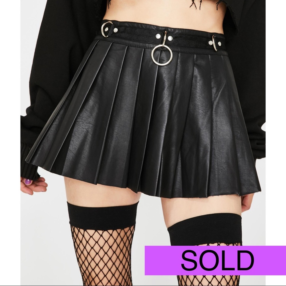 Dolls Kill Current Mood Micro Mini Pleated Skirt